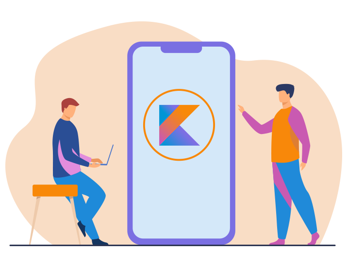 Two developers associating on Kotlin Android app development services